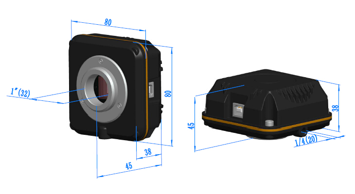 LCMOS相机尺寸图