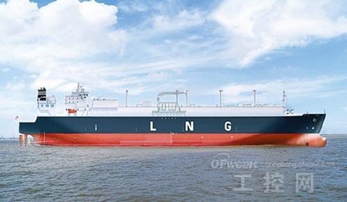 图为运输业态天然气专用的LNG船