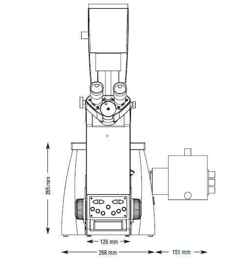 徕卡DMi4000/DMi6000 B研究级倒置显微镜尺寸图1
